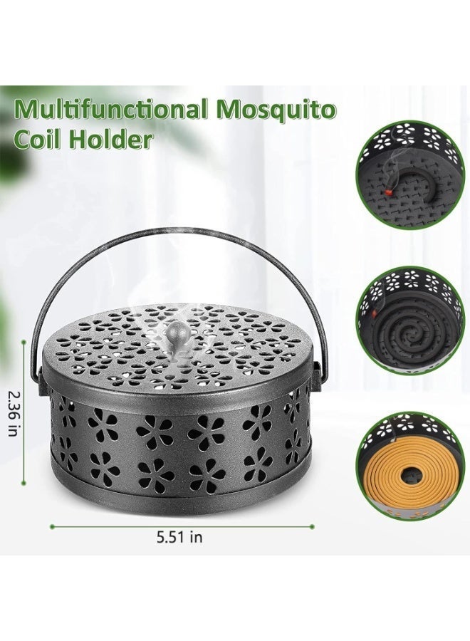 ChicAbode حامل لفائف البعوض ، المحمولة البعوض لفائف صندوق البخور حارق البخور البعوض والبخور الخفيف ، قوس لفائف عمودي وقف قاعدة دعم للتخييم في الهواء الطلق الداخلي - Image 2